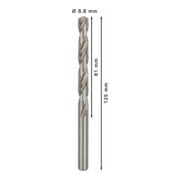Forets à métaux rectifiés HSS-G, DIN 338 8,8 x 81 x 125 mm-5