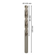 Forets à métaux rectifiés HSS-G, DIN 338 9,2 x 81 x 125 mm-5