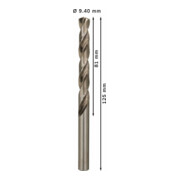 Forets à métaux rectifiés HSS-G, DIN 338 9,4 x 81 x 125 mm-5