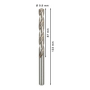 Forets à métaux rectifiés HSS-G, DIN 338 9,8 x 87 x 133 mm-5