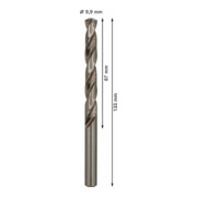 Forets à métaux rectifiés HSS-G, DIN 338 9,9 x 87 x 133 mm-5