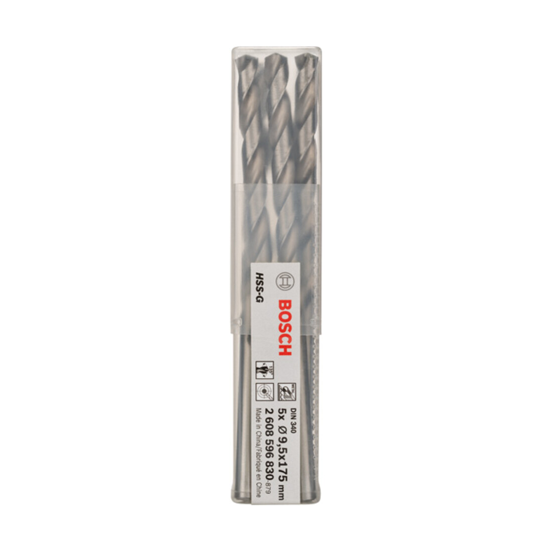 Forets à métaux rectifiés HSS-G, DIN 340, série longue 9,5 x 115 x 175 mm
