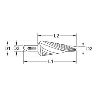 Outils KS Outils HSS Foret éplucheur à tôle spirale cannelé