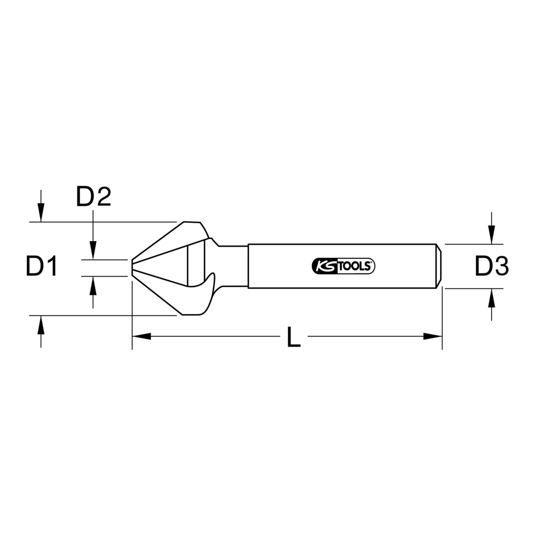Outils KS Outils HSS Alésage conique et d'ébavurage 75°.