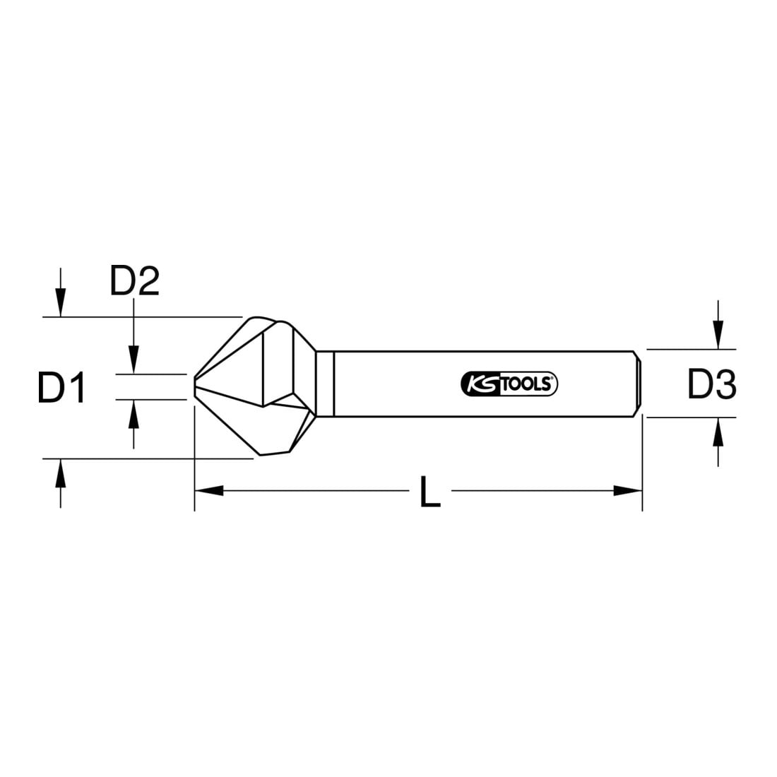 Outils KS Outils HSS TiN Fraise à chanfreiner et à ébavurer 90° HSS TiN