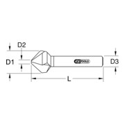 Outils KS Outils HSS TiN Fraise à chanfreiner et à ébavurer 90° HSS TiN-3