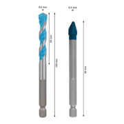 Forets Bosch EXPERT HEX-9 Hard Ceramic + HEX-9 Multi Construction, 8 mm-4