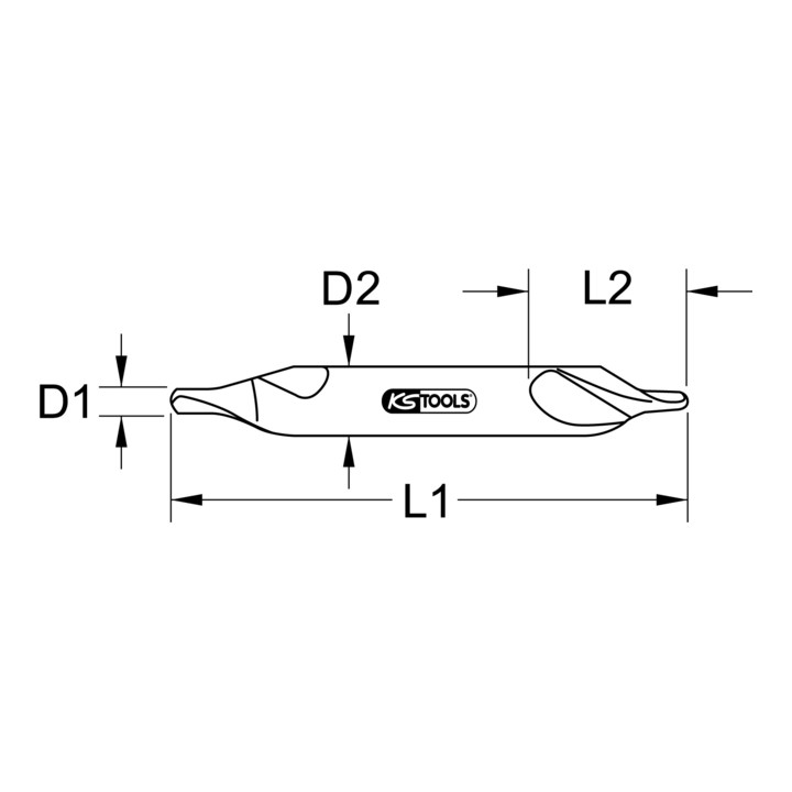 Forets de centrage HSS, 6,3 mm