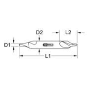 Forets de centrage HSS, 4 mm-3