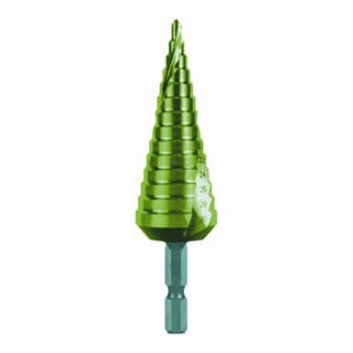 Ruko Foret étagé HSS-TiN, cannelé hélicoïdal avec affûtage croisé 65 mm HSS