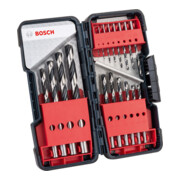 Forets hélicoïdaux Bosch HSS PointTeQ, set ToughBox 18 pièces