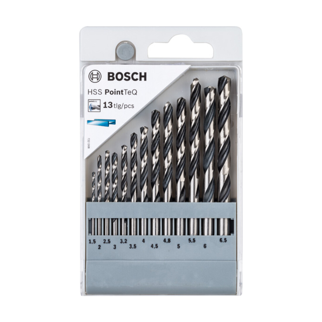 Forets hélicoïdaux HSS PointTeQ, set de 13 pièces