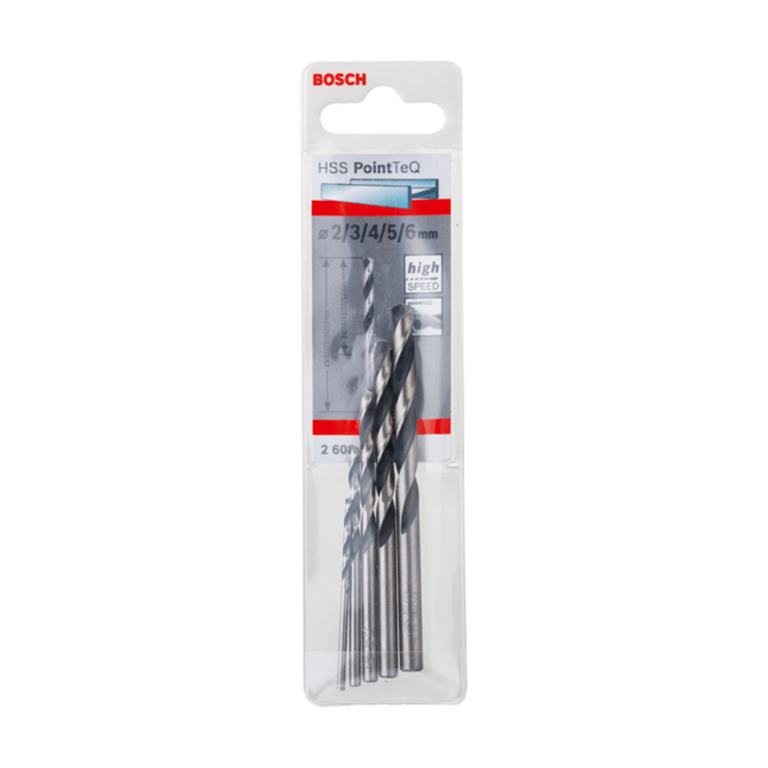 Forets hélicoïdaux HSS PointTeQ, set de 5 pièces