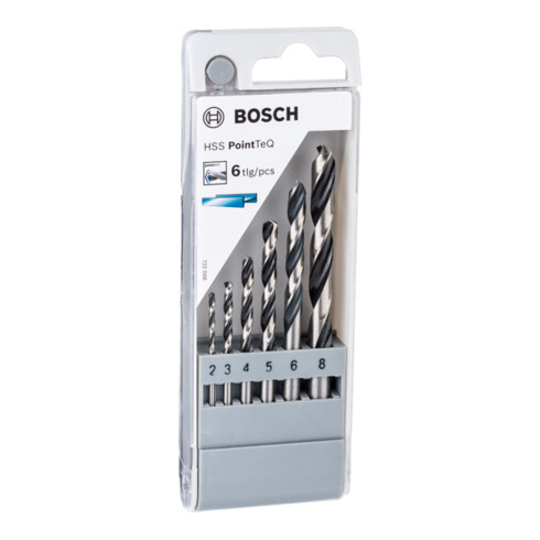Forets hélicoïdaux HSS PointTeQ, set de 6 pièces