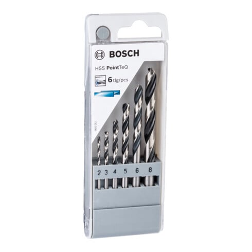Forets hélicoïdaux HSS PointTeQ, set de 6 pièces