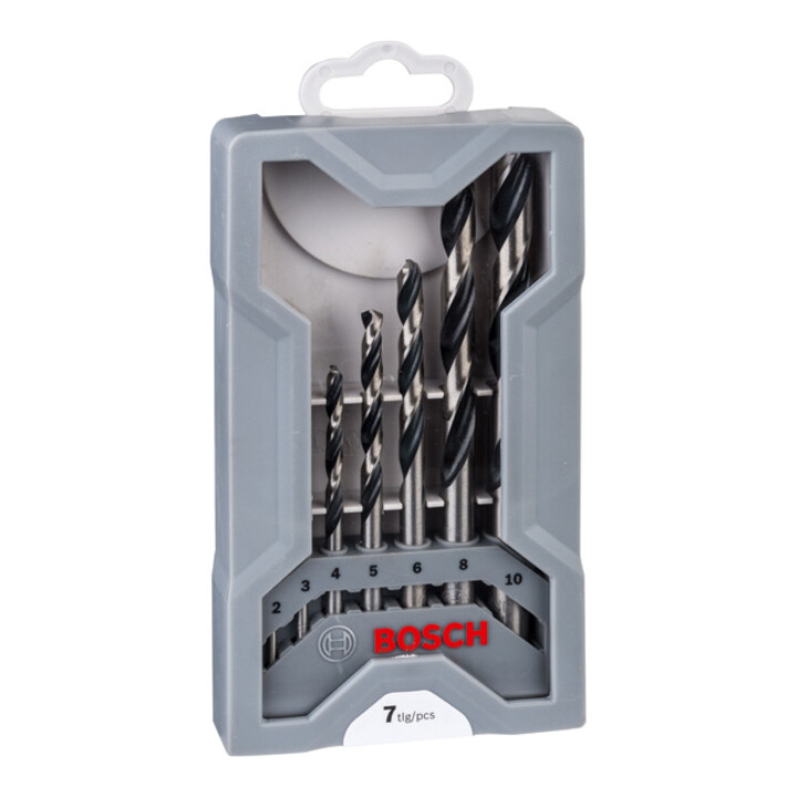 Forets hélicoïdaux HSS PointTeQ, set Mini X-Line 7 pièces