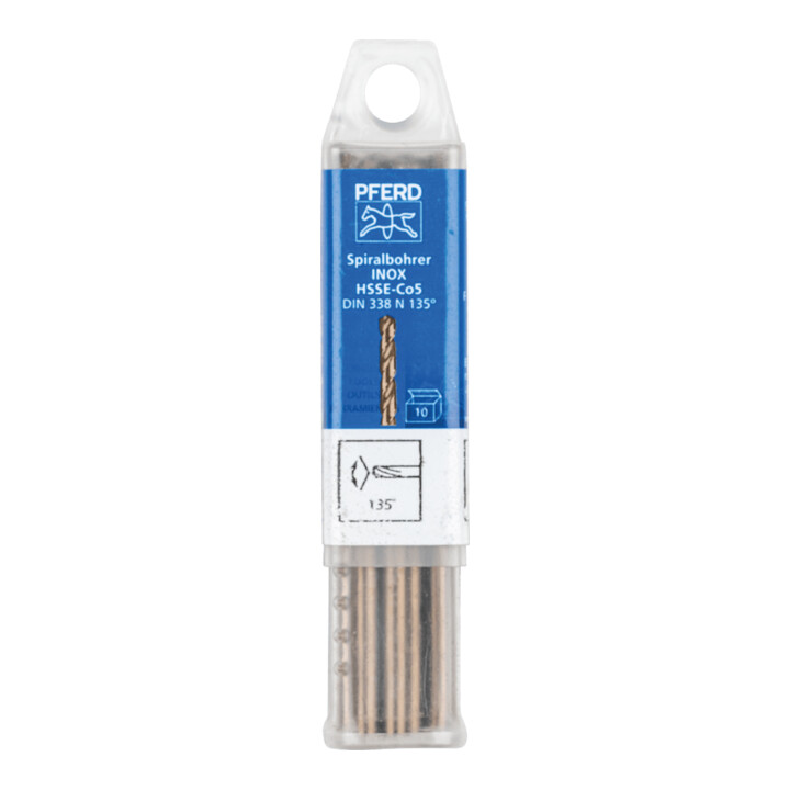 Forets hélicoïdaux PFERD - SPB DIN 338 HSSE N 3,6 INOX