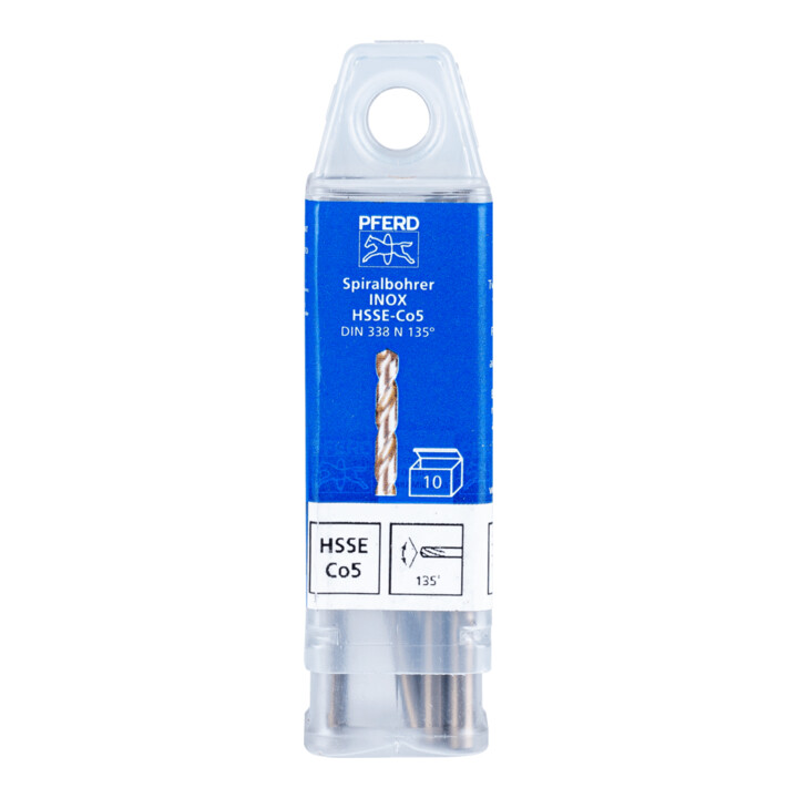 Forets hélicoïdaux PFERD - SPB DIN 338 HSSE N 4,1 INOX