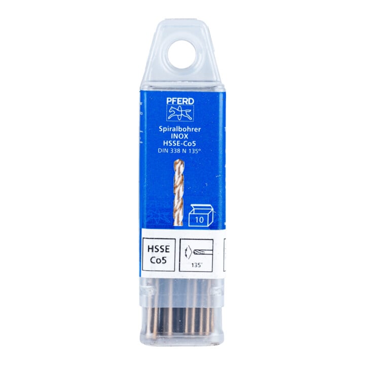 Forets hélicoïdaux PFERD - SPB DIN 338 HSSE N 4,2 INOX