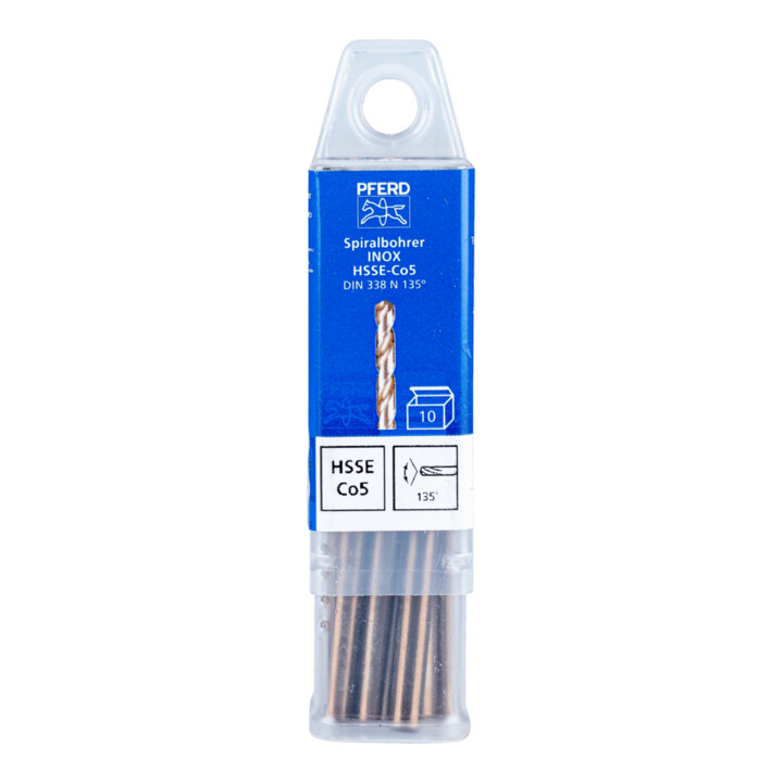 Forets hélicoïdaux PFERD - SPB DIN 338 HSSE N 5,2 INOX