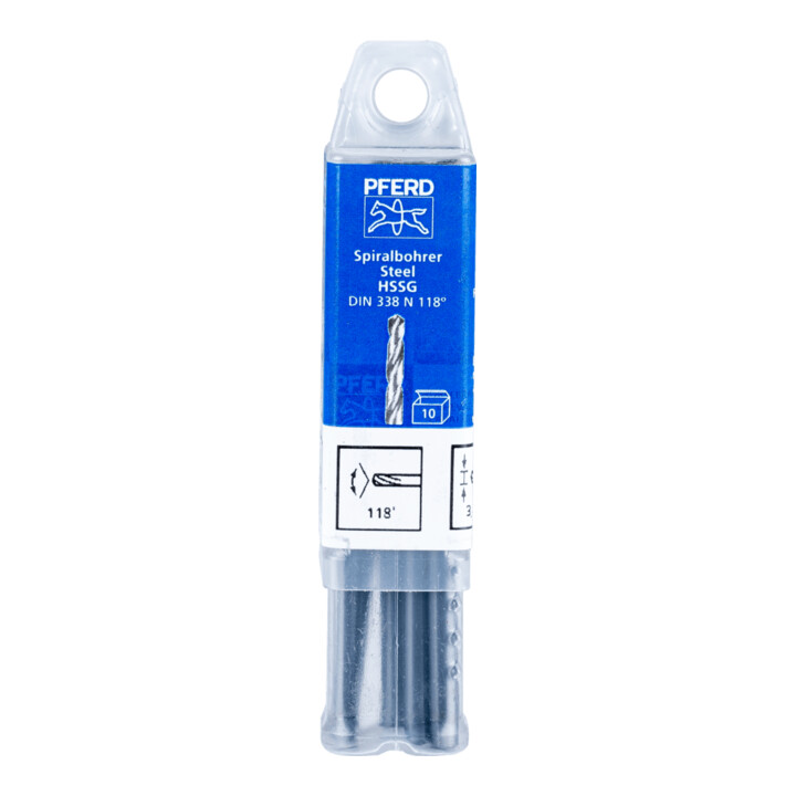Forets hélicoïdaux PFERD - SPB DIN 338 HSSG N 3,4 STEEL