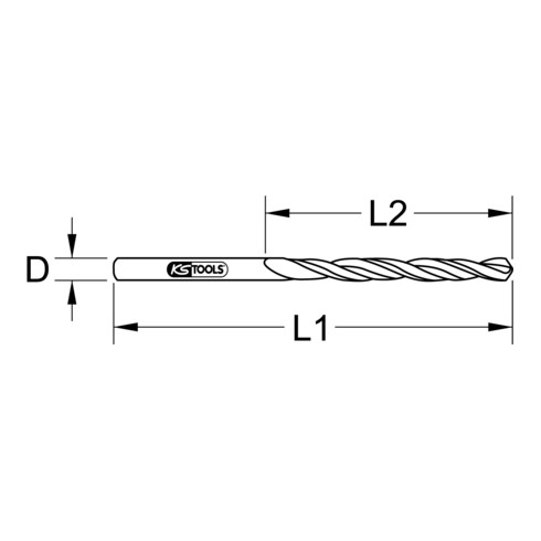 KS Tools HSS-G Co 5 Forets hélicoïdaux