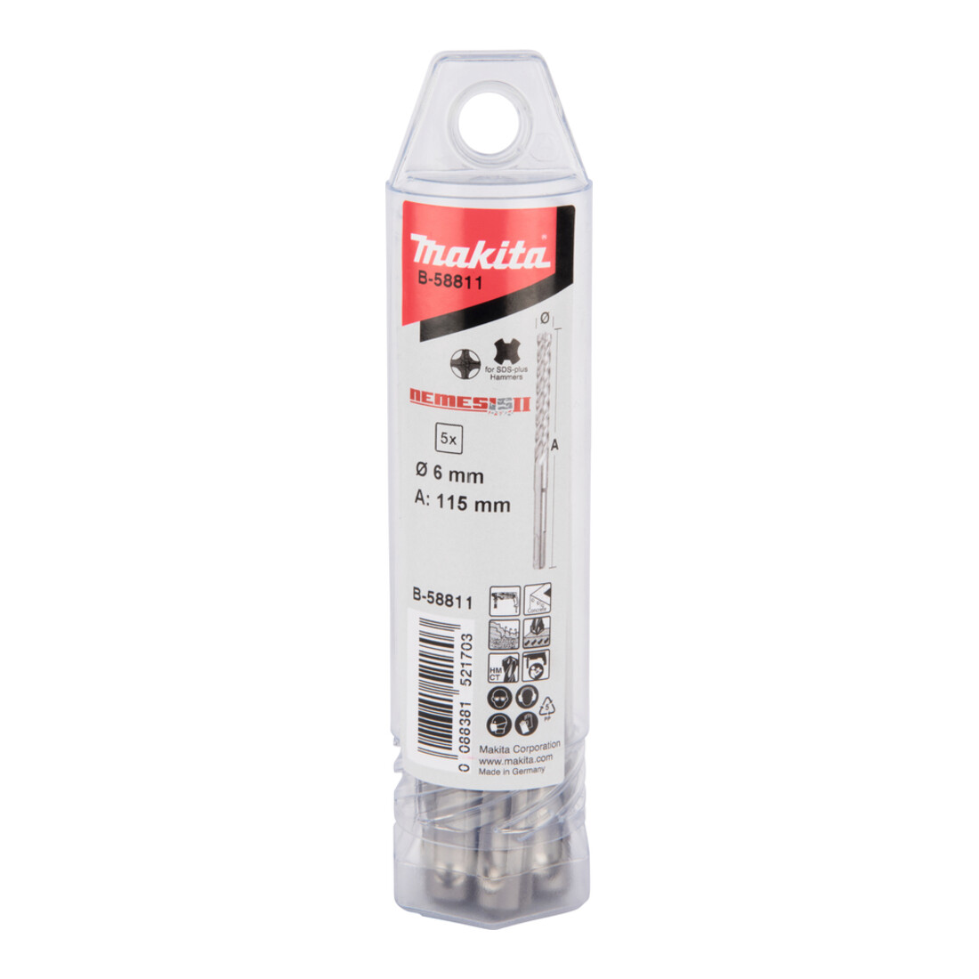 Forets NEMESIS 2 SDS+ Makita 6x115 5-pièces