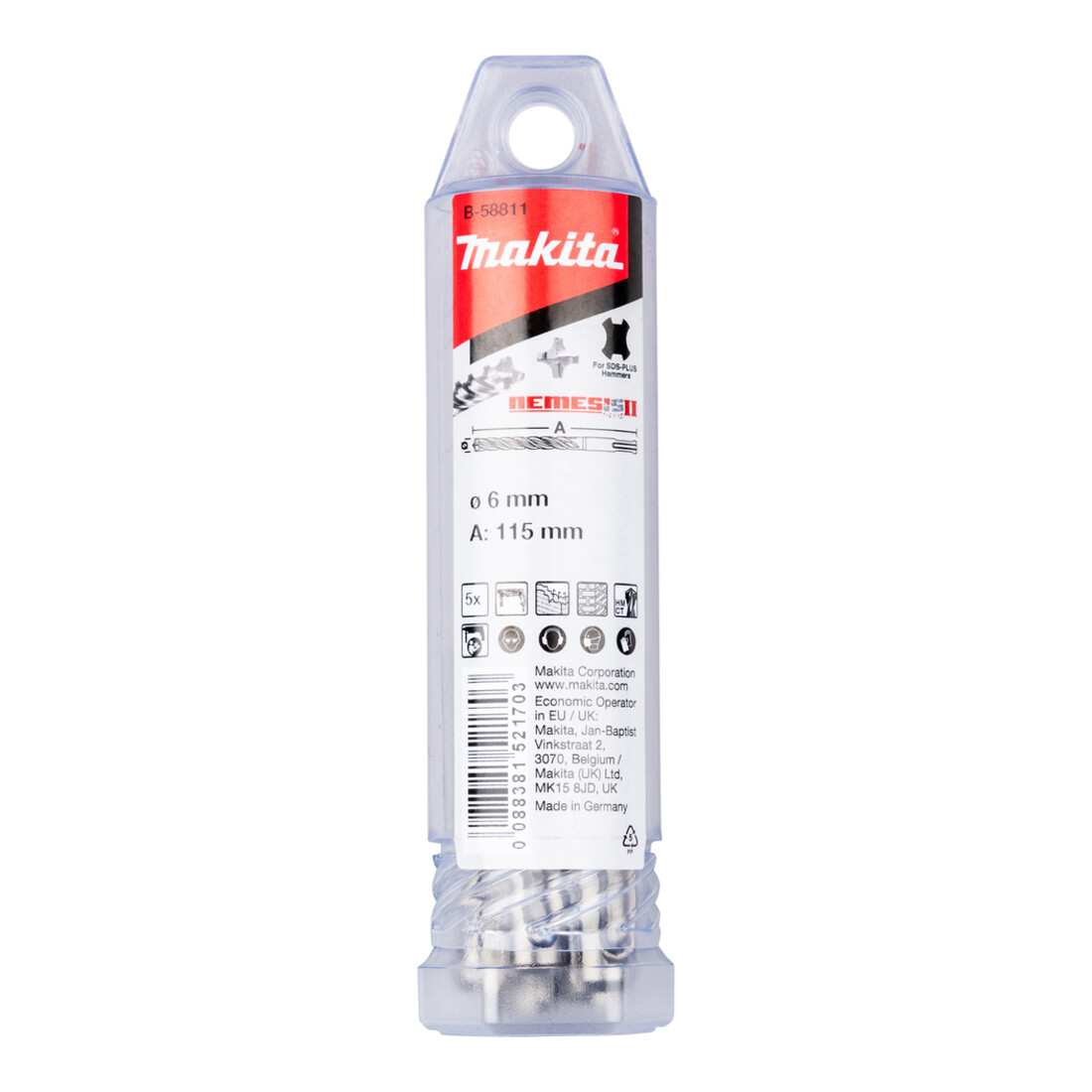 Forets NEMESIS 2 SDS+ Makita 6x115 5-pièces