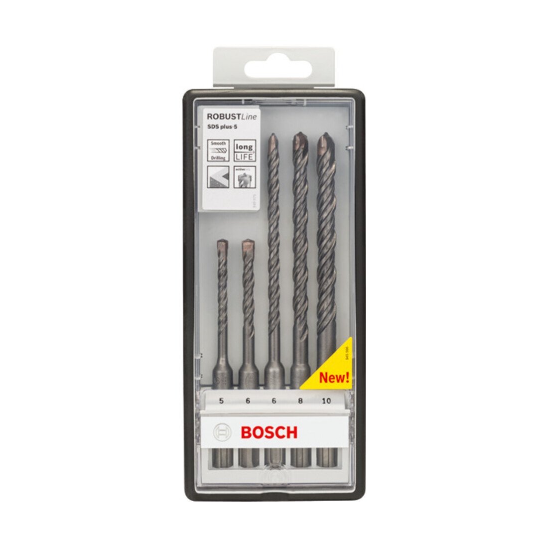 Forets Robust Line SDS plus-5 pour perforateur, set de 5 pièces Ø 5,6 x 115mm, 6,8,10 x 165mm