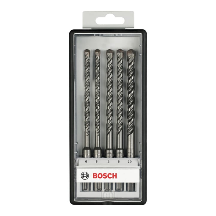 Forets Robust Line SDS plus-5 pour perforateur, set de 5 pièces Ø 6,6,8,8,10 x 165mm