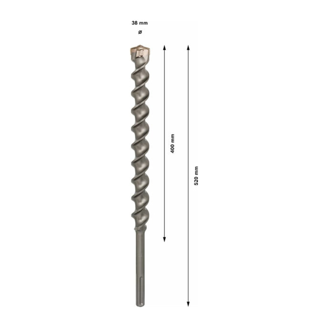 Forets SDS max-7 pour marteau perforateur 38 x 400 x 520 mm