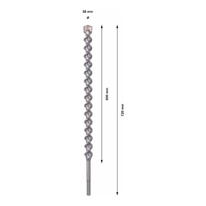 Forets SDS max-7 pour marteau perforateur 38 x 600 x 720 mm