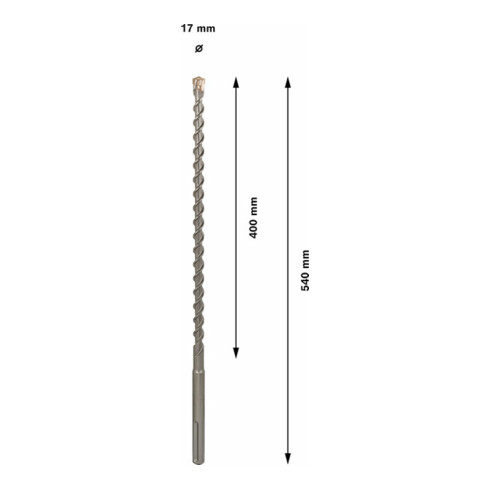 Forets SDS max-7 pour perforateur 17 x 400 x 540 mm