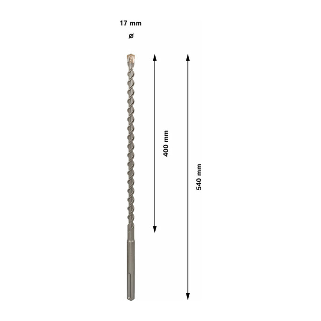 Forets SDS max-7 pour perforateur 17 x 400 x 540 mm