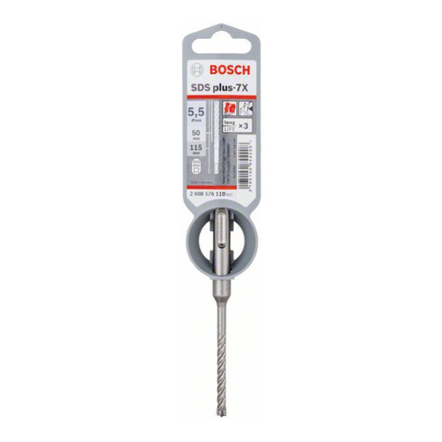 Bosch Forets SDS-plus-7X pour perforateur 5,5 x 50 x 115 mm 2608576110