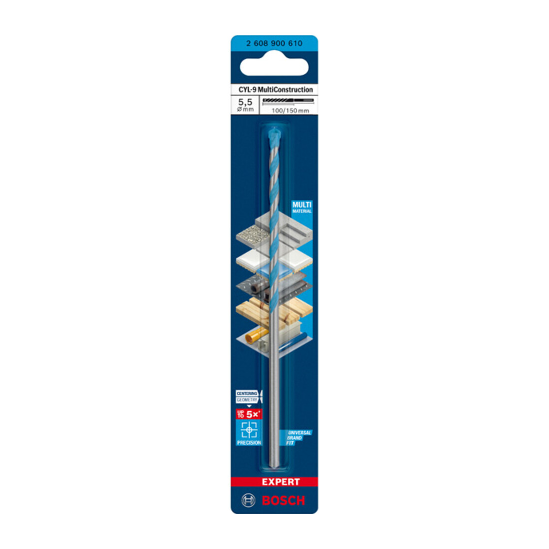 Foreuse Bosch Expert MultiConstruction CYL-9, 5,5 x 100 x 150 mm