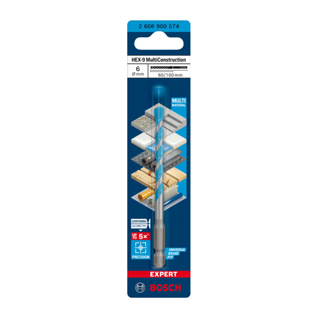 Foreuse Bosch Expert MultiConstruction HEX-9, 6 x 60 x 100 mm