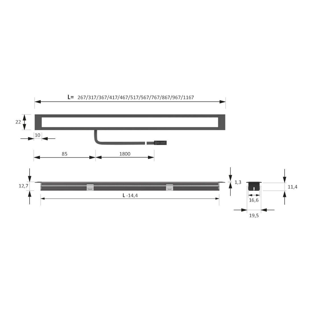 Format KitchenLine 517 mw 12V EDS Optik 8,6W