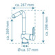 Format Robinet d'évier ND London aspect inox
