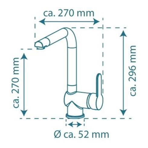 Format Spültischarmatur HD Rio Edelstahloptik/Schw.