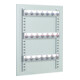 Format Tableau mural porte-clés, WT 21 007001-00000, pour clés, acier, gris clair-1