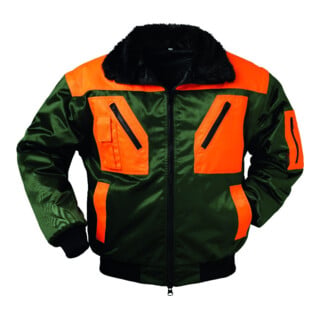 Forstpilotenjacke Gr.M grün/orange 70%Polyacryl/30%Polyester Webpelzfutter