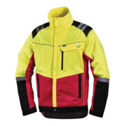 Forstschutzjacke Komfort Taille L jaune néon/rouge