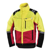 Forstschutzjacke Komfort Taille M jaune fluo/rouge