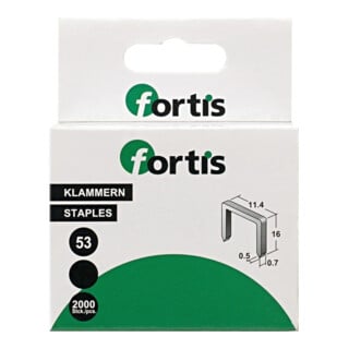 FORTIS Agrafes fines 6 mm 2000 pièces