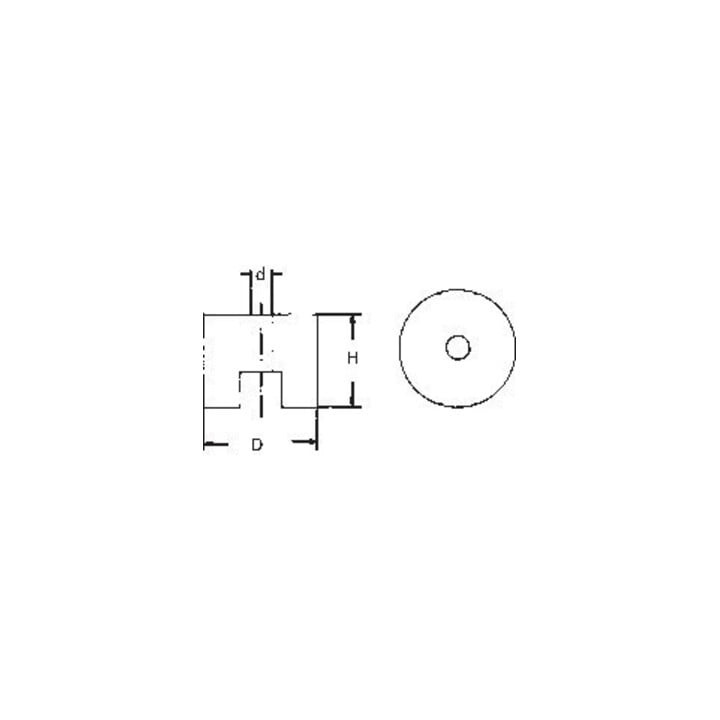 FORTIS Aimant bouton 12,7 x 9,5 mm AlNiCo 500
