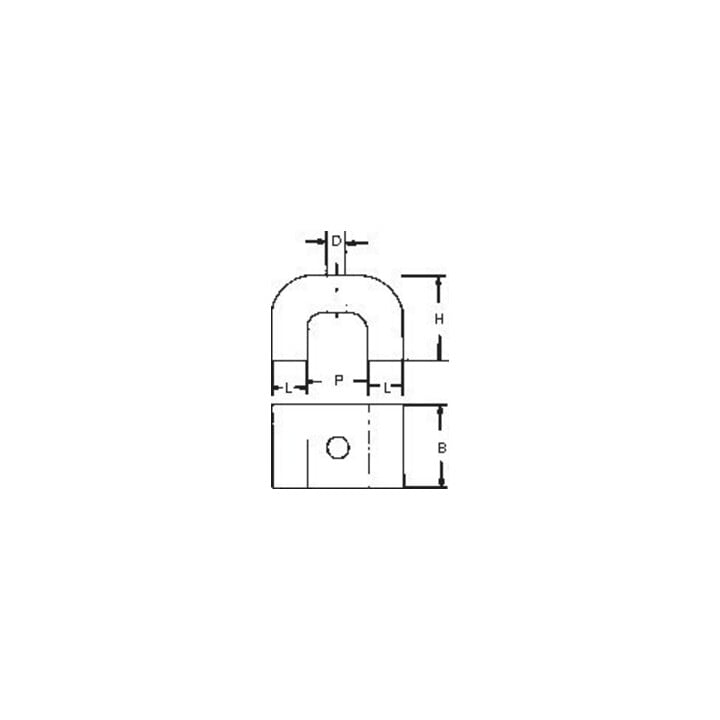 FORTIS Aimant fer à cheval 57,2 x 34,9 x 44,5 mm