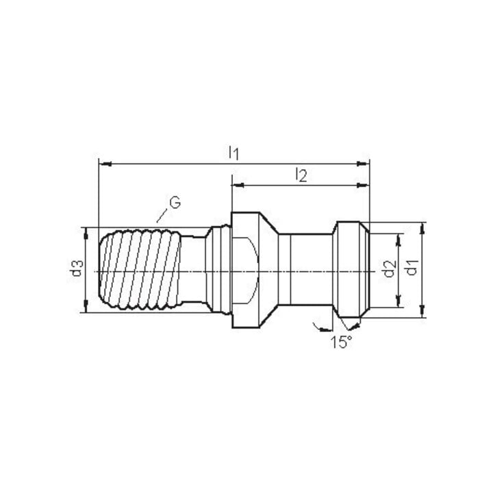 FORTIS Anzugsbolzen DIN69872 A SK40-M16 I.K