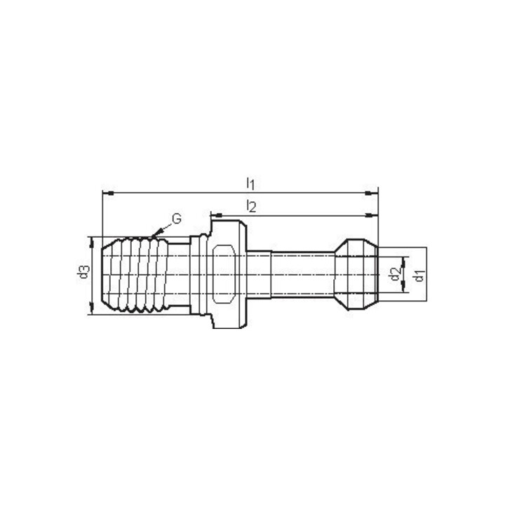 FORTIS Anzugsbolzen JISB6339 BT40 60G