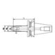 FORTIS Aufnahme Einschraubfräser DIN ISO 7388-2 AD/AF BT40 M10x75mm